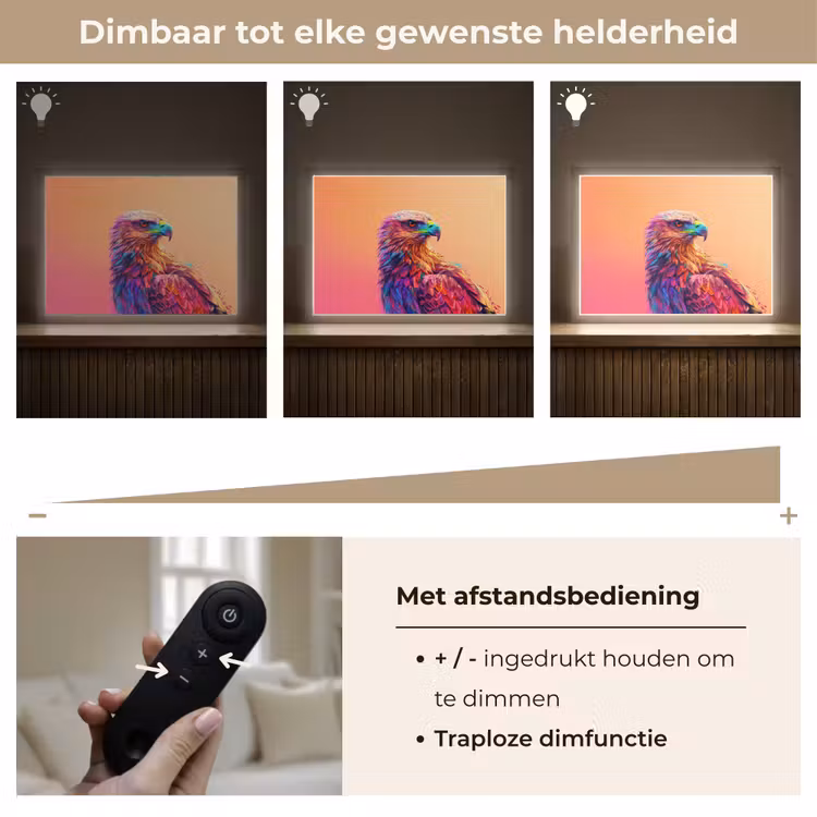 Lightbox - Wandlamp kinderkamer met naam - Arend - Vogel - Kleurrijk - Dier — 7