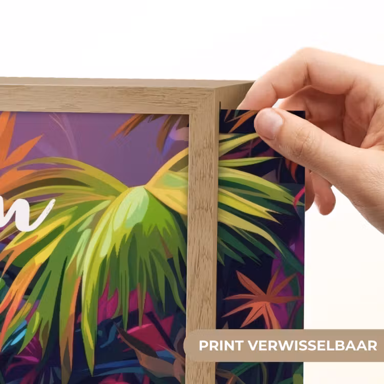 Lightbox - Wandlamp kinderkamer met naam - Flamingo - Tropisch - Dier - Bladeren — 5