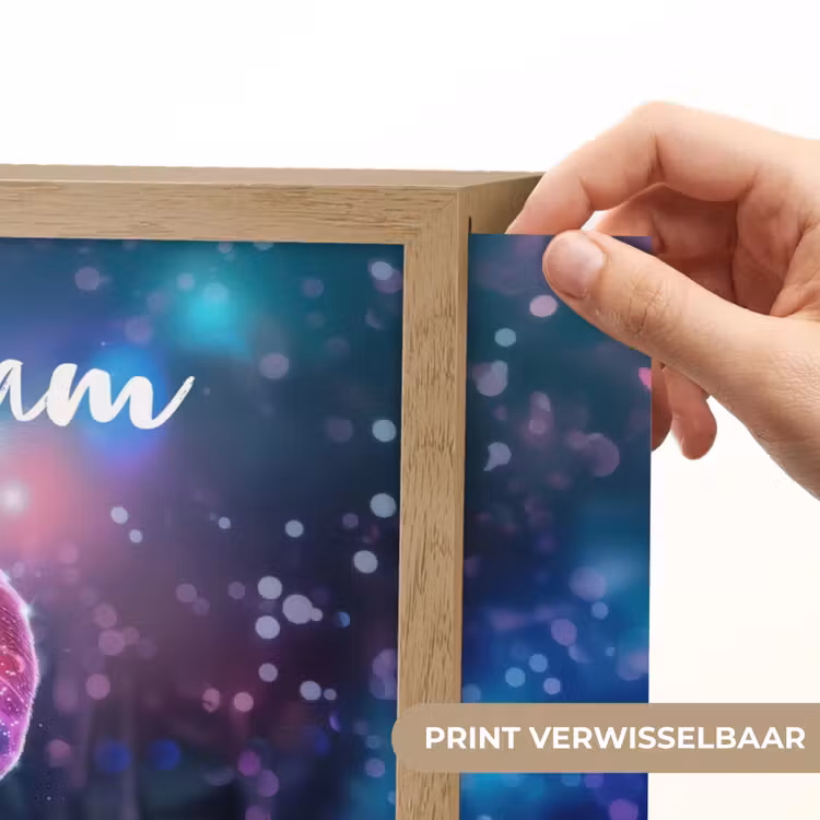 Lightbox - Wandlamp kinderkamer met naam - Flamingo's - Dieren - Ruimte - Galaxy — 5