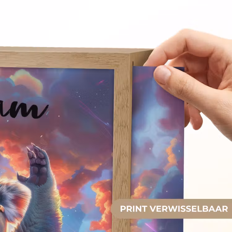 Lightbox - Wandlamp kinderkamer met naam - Koala - Dier - Zonnebril - Wolken — 5