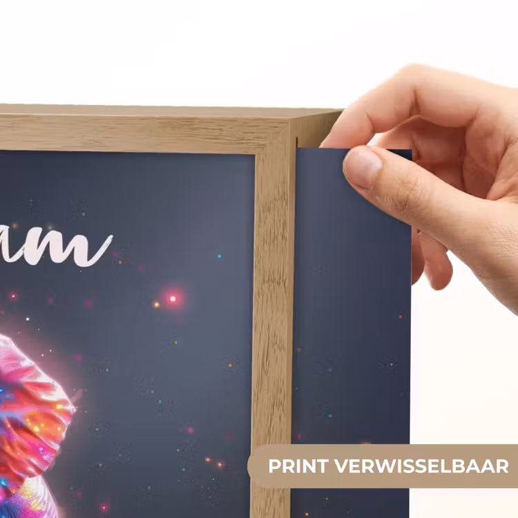 Lightbox - Wandlamp kinderkamer met naam - Olifant - Kleuren - Sterren - Dier — 5