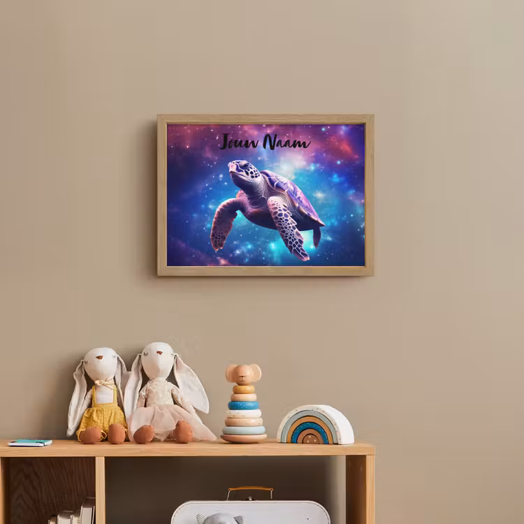 Lightbox - Wandlamp kinderkamer met naam - Schildpad - Dier - Galaxy - Ruimte — 3
