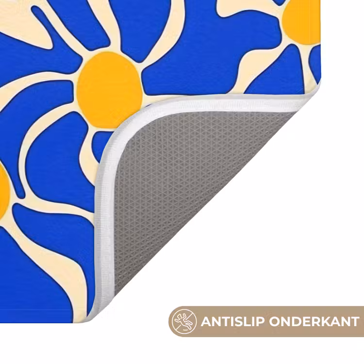 Wc Mat - Abstract - Bloem - Blauw — 3