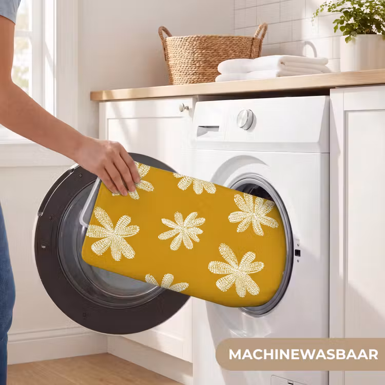 Wc Mat - Bloem - Speels - Okergeel — 5