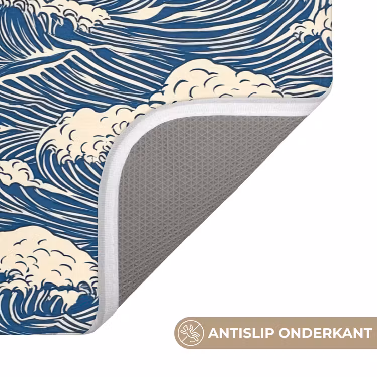 Wc Mat - Golven - Klassiek - Blauw — 3
