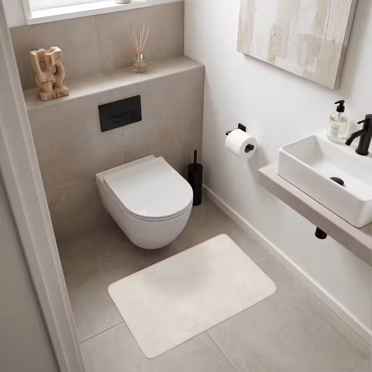 Wc Mat - Zandkleurig - Modern - Egaal — 6