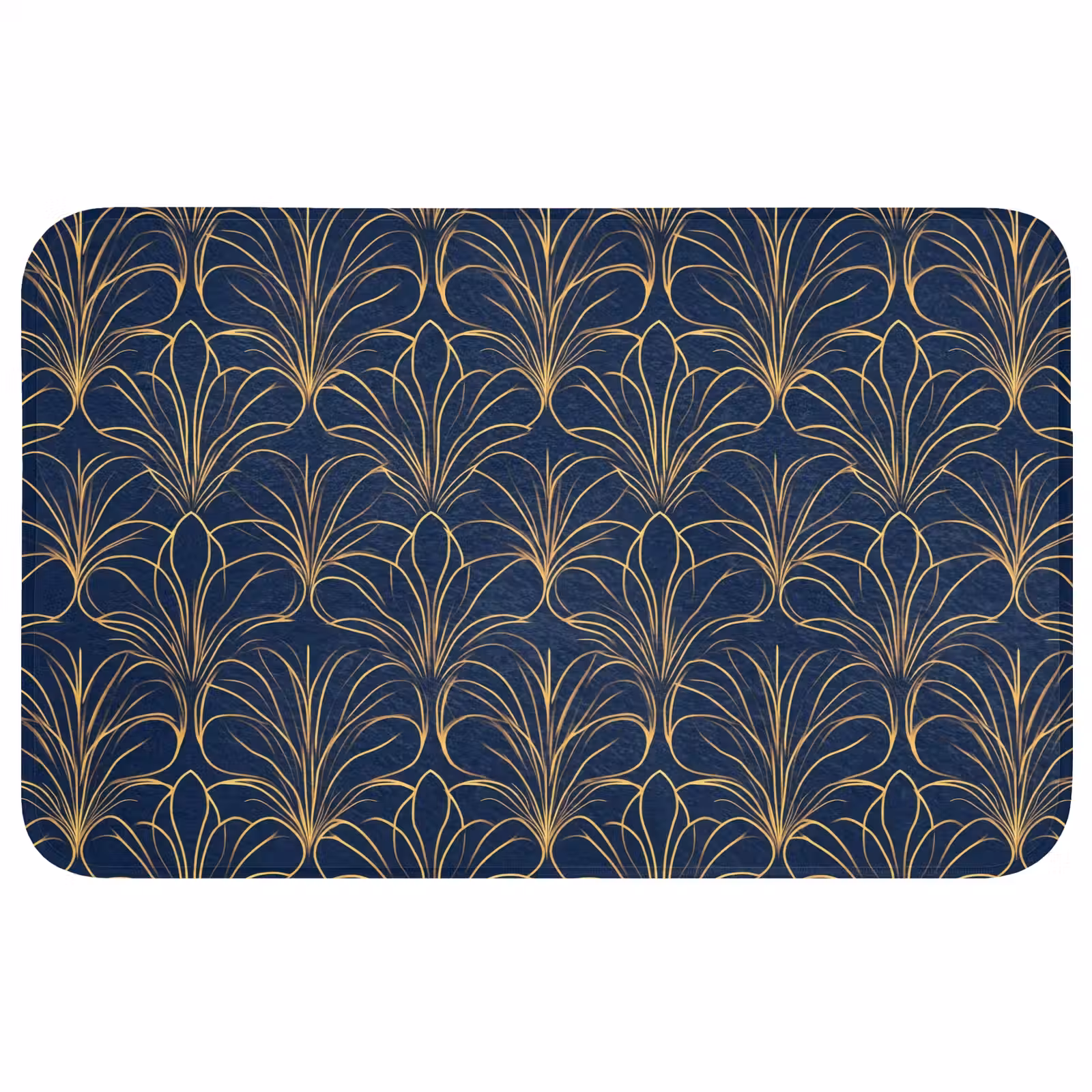 Wc Mat - Deco - Waaier - Blauw — 1