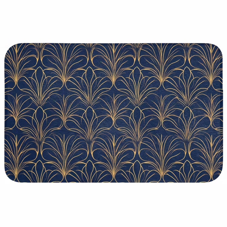Wc Mat - Deco - Waaier - Blauw — 1