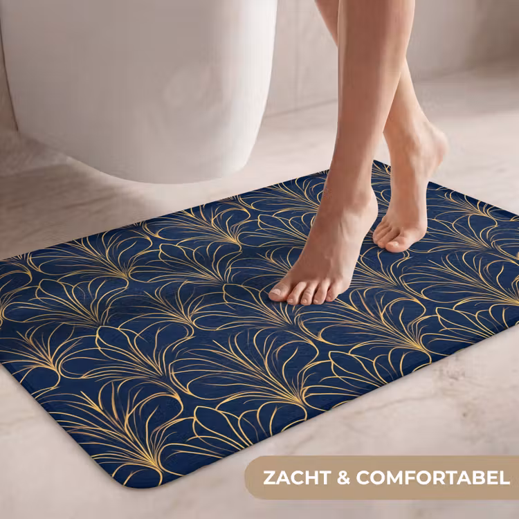 Wc Mat - Deco - Waaier - Blauw — 7
