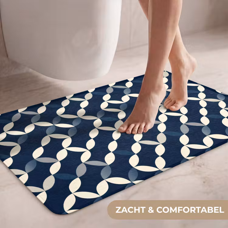 Wc Mat - Abstract - Patroon - Blauw — 7