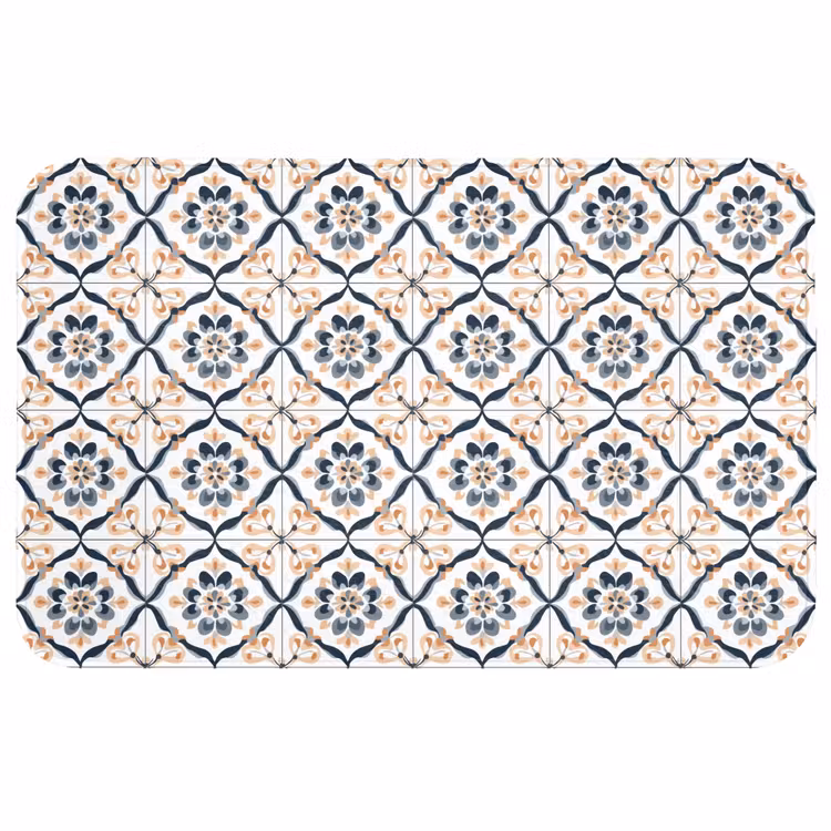 Wc Mat - Bladvorm - Patroon - Kleurrijk — 1