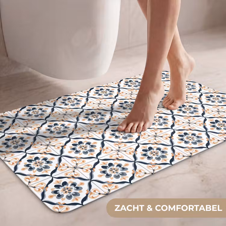 Wc Mat - Bladvorm - Patroon - Kleurrijk — 7