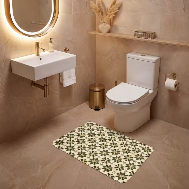 Wc Mat - Tegel - Dessin - Groen — 4