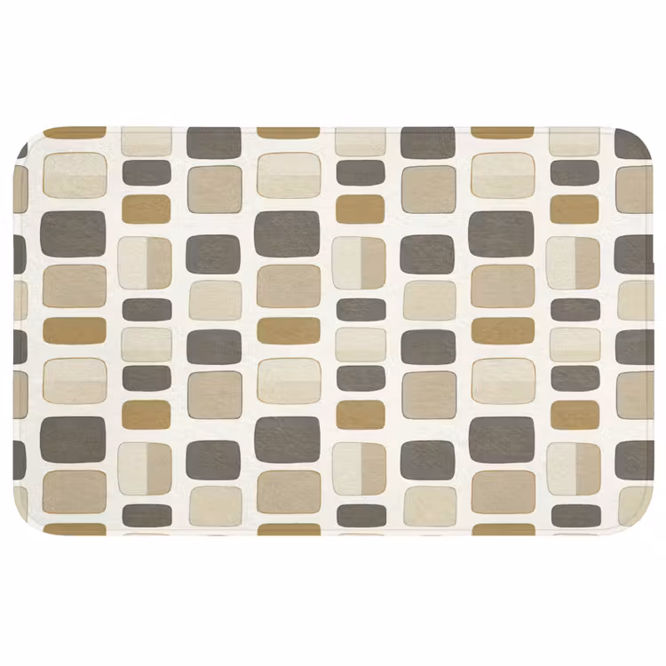 Wc Mat - Blokken - Vintage - Grijs — 1
