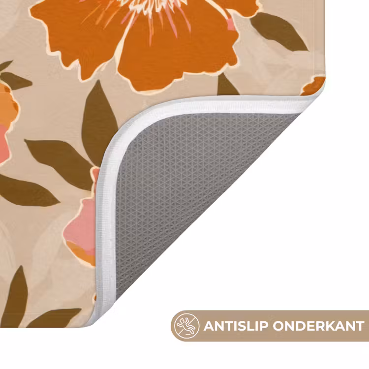 Wc Mat - Bloemen - Motief - Retro — 3
