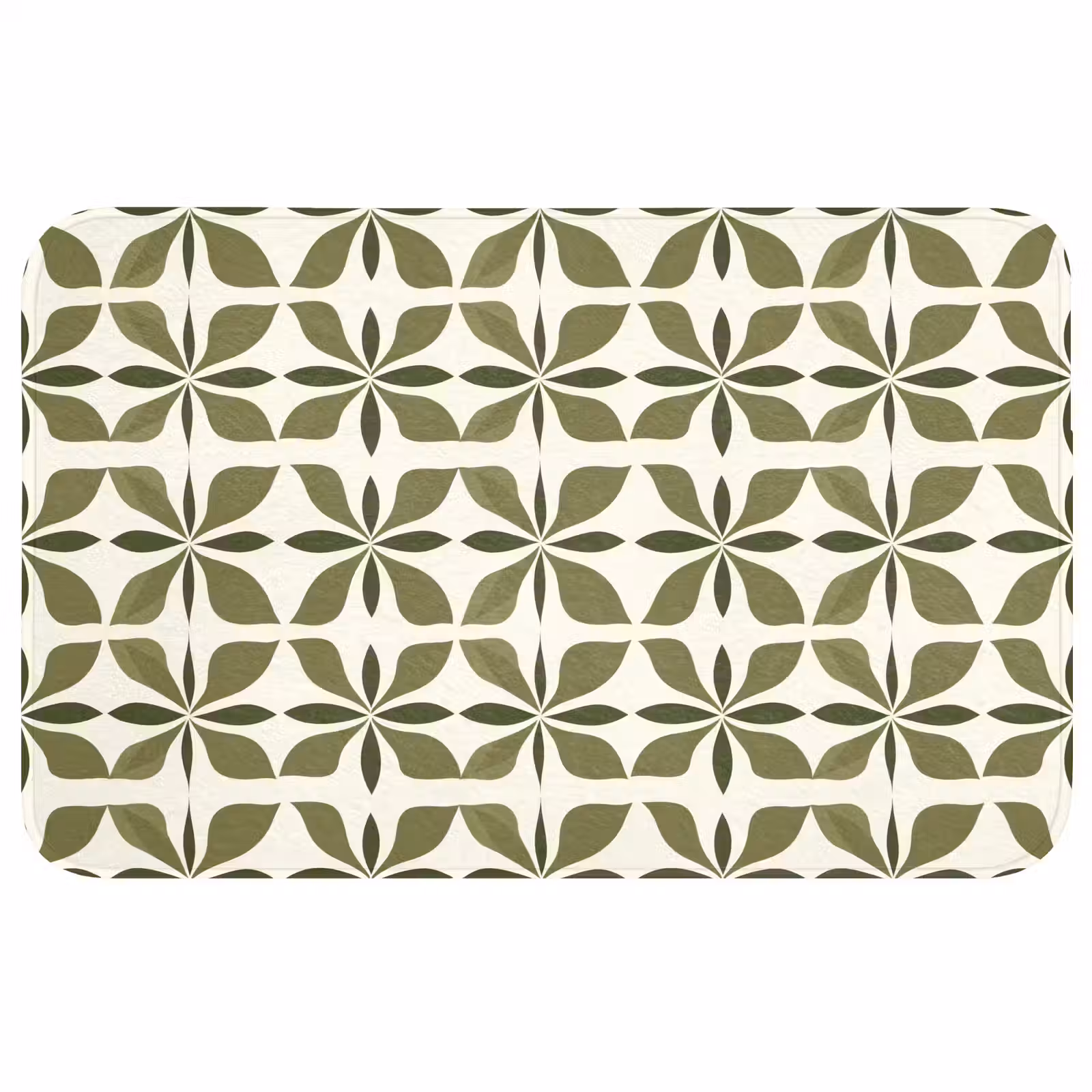 Wc Mat - Botanisch - Retro - Groen — 1