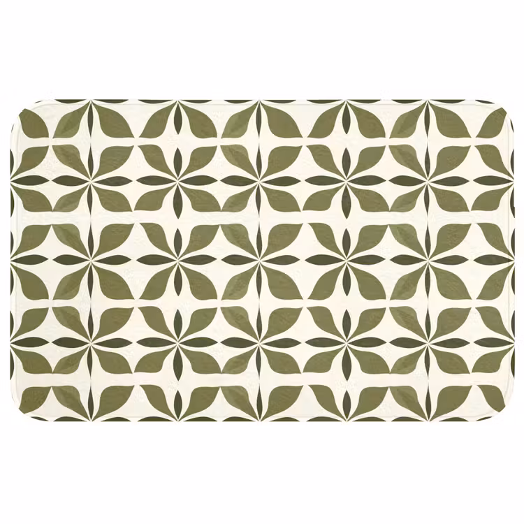 Wc Mat - Botanisch - Retro - Groen — 1