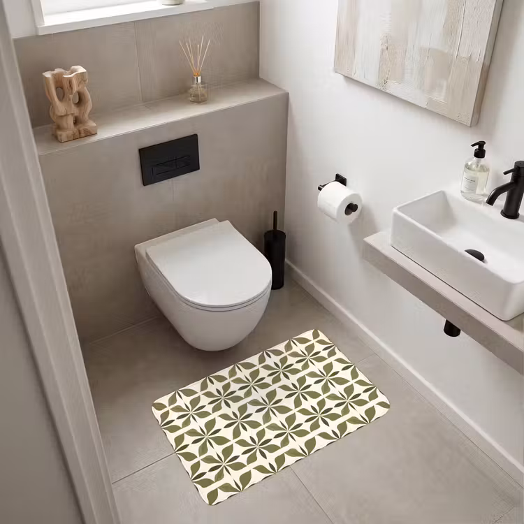 Wc Mat - Botanisch - Retro - Groen — 6