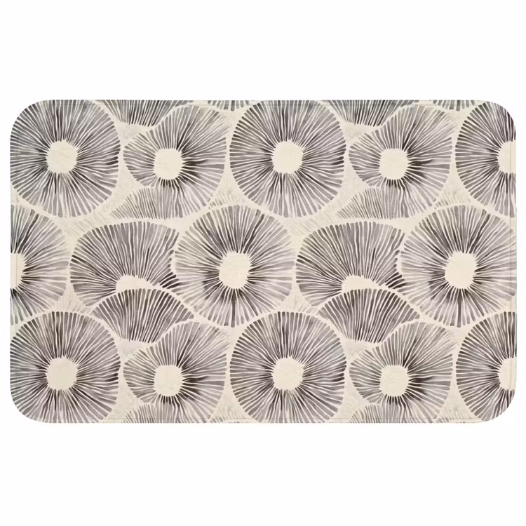 Wc Mat - Cirkels - Patroon - Zwart — 1