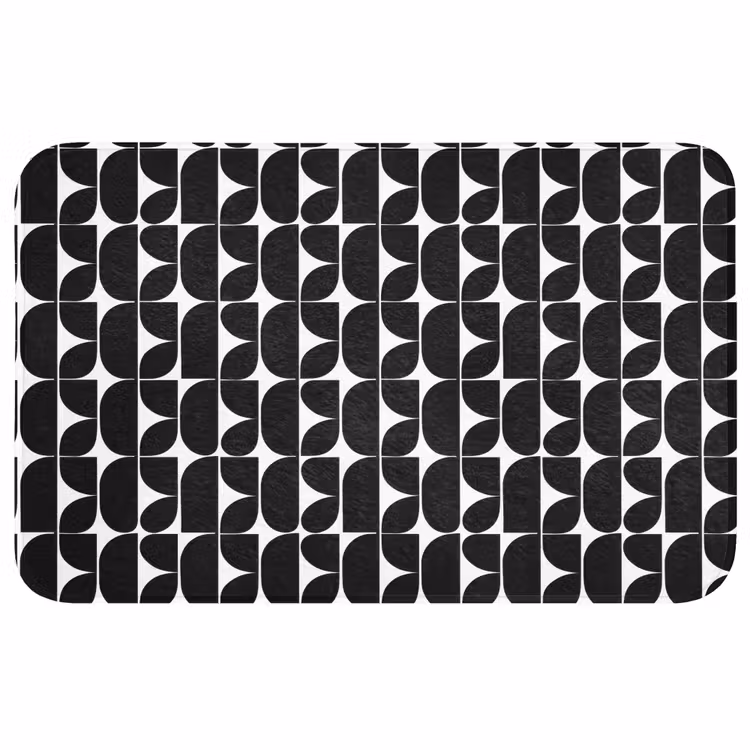 Wc Mat - Modern - Geometrisch - Zwart — 1