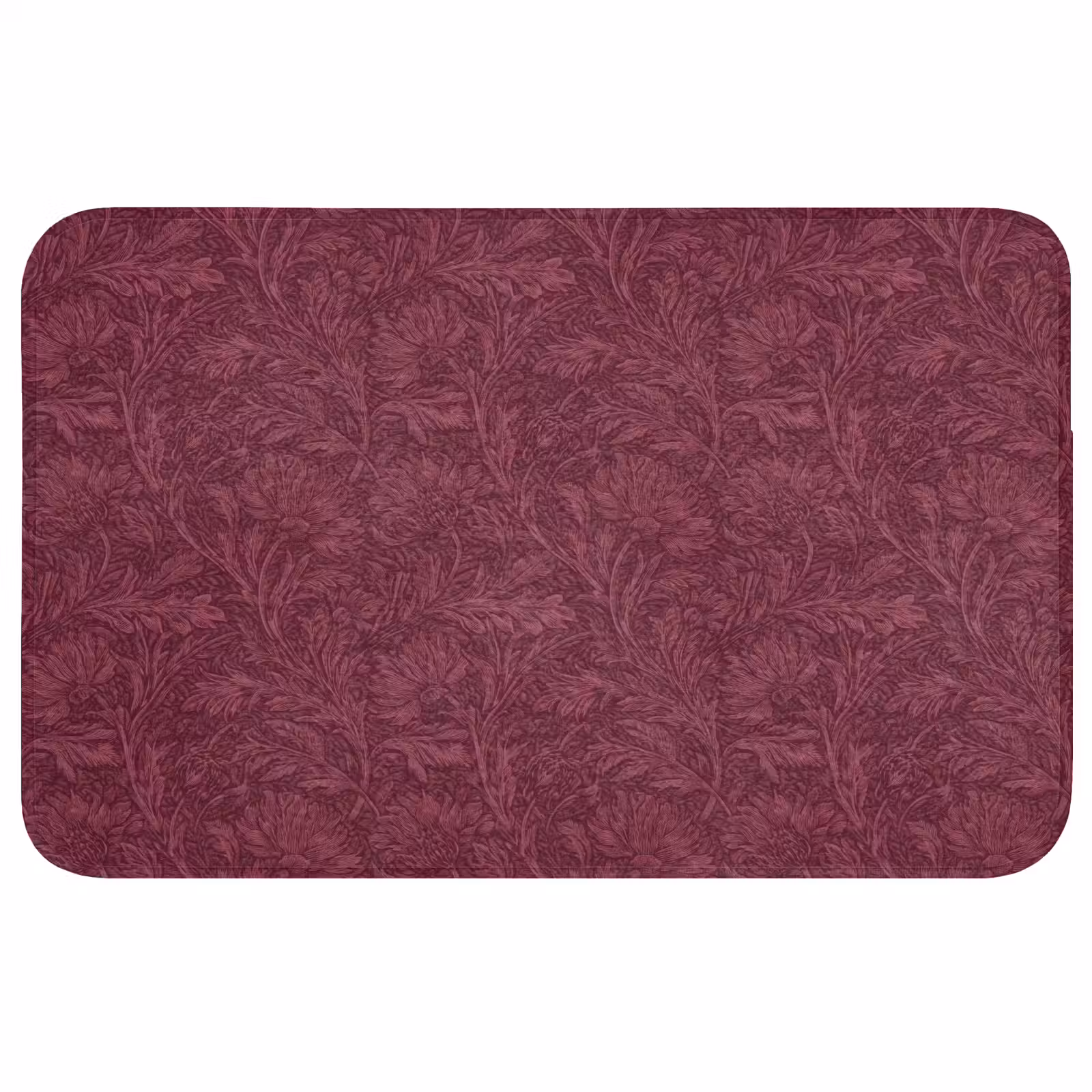 Wc Mat - Bladeren - Patroon - Paars — 1