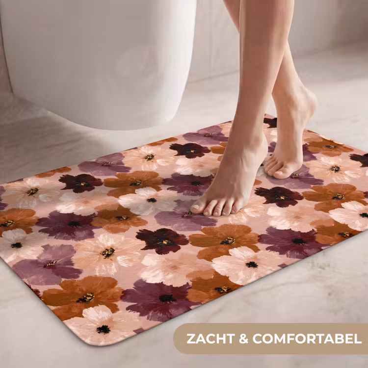 Wc Mat - Bloemen - Abstract - Aardetinten — 7