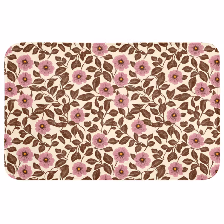 Wc Mat - Bloemen - Bladeren - Kleurrijk
