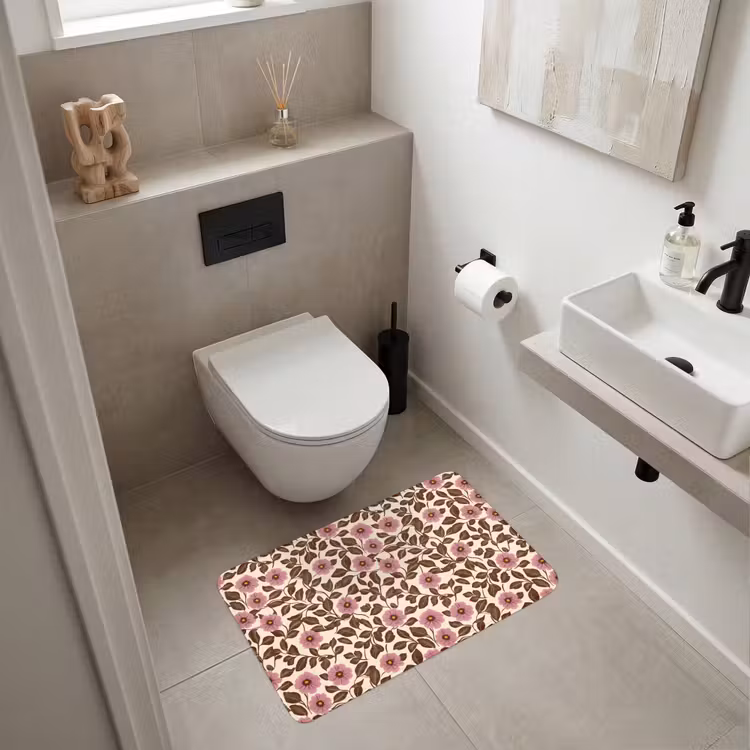 Wc Mat - Bloemen - Bladeren - Kleurrijk — 6