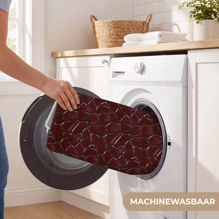 Wc Mat - Mozaïek - Tegel - Bordeauxrood — 5