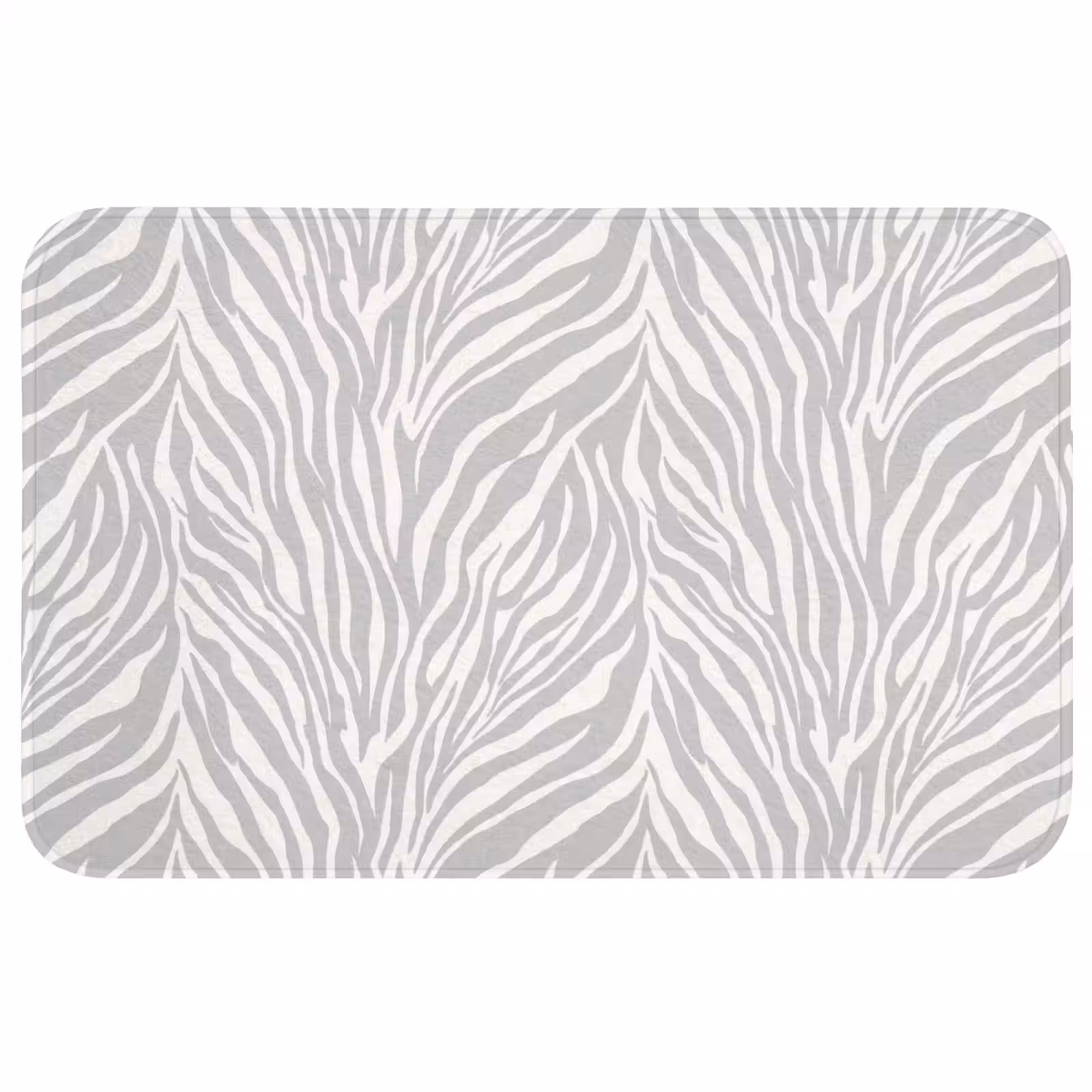 Wc Mat - Zebra - Motief - Grijs — 1