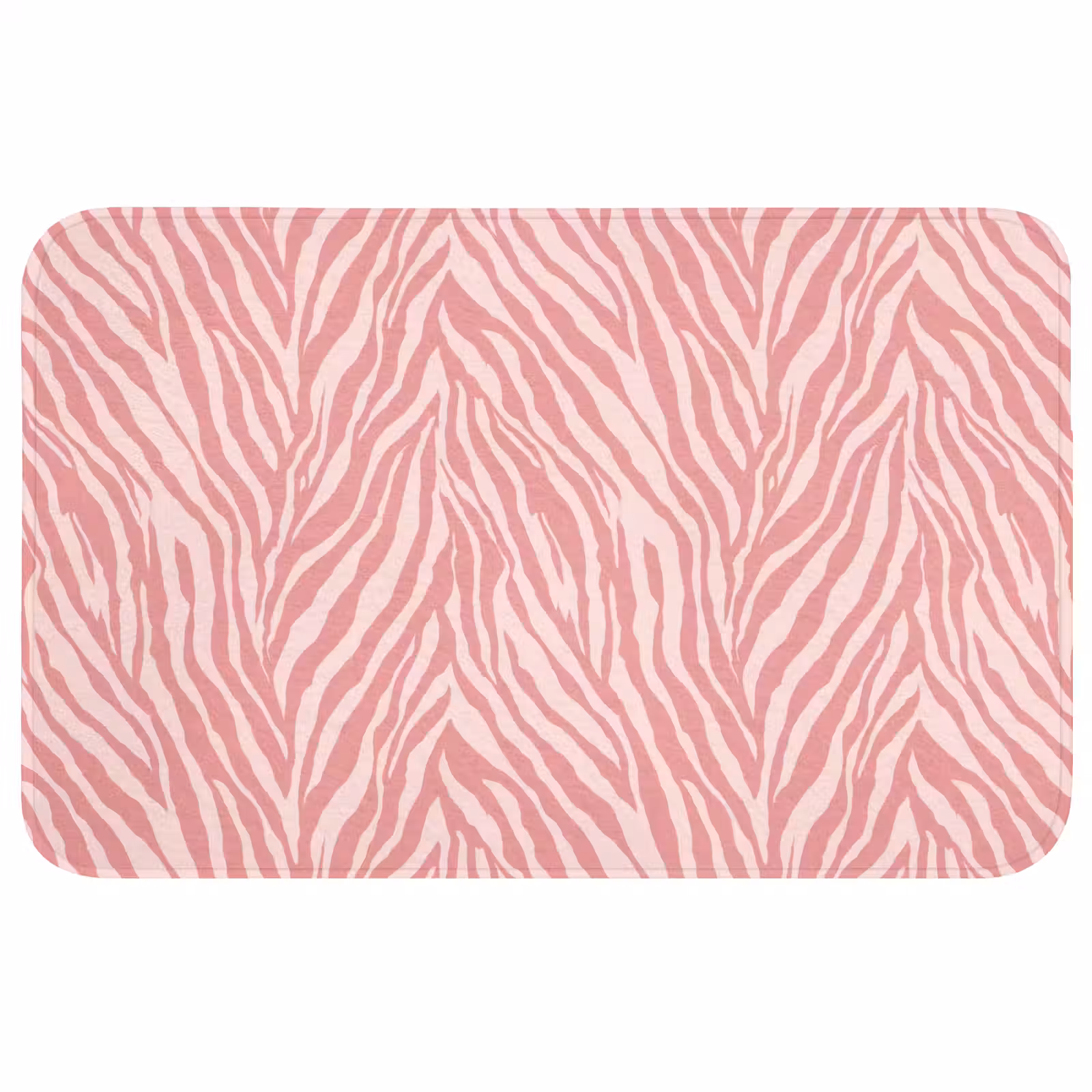 Wc Mat - Zebra - Print - Roze — 1