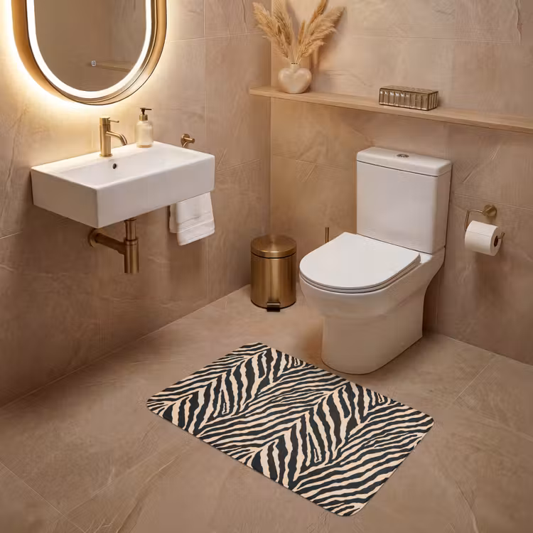 Wc Mat - Zebra - Klassiek - Zwart — 4