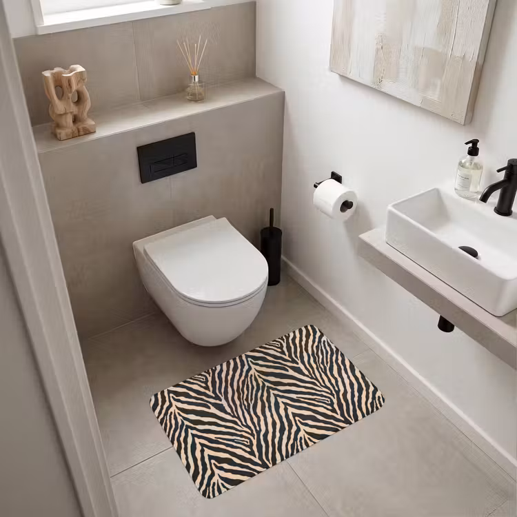 Wc Mat - Zebra - Klassiek - Zwart — 6