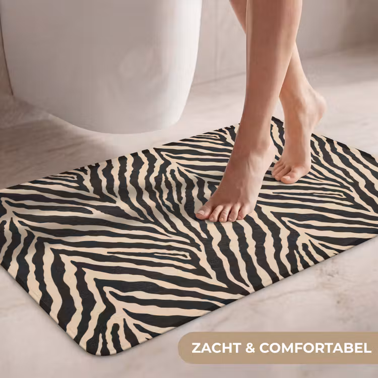Wc Mat - Zebra - Klassiek - Zwart — 7