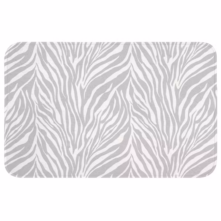 Wc Mat - Zebra - Motief - Grijs