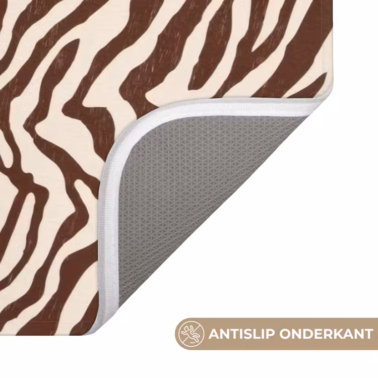 Wc Mat - Zebra - Patroon - Zwart - Wit — 3
