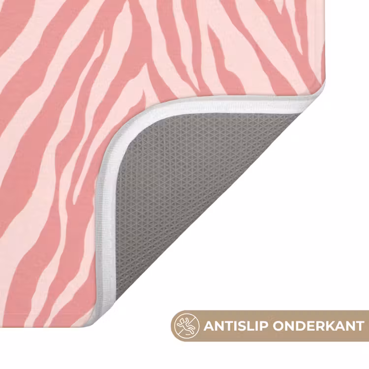 Wc Mat - Zebra - Print - Roze — 3