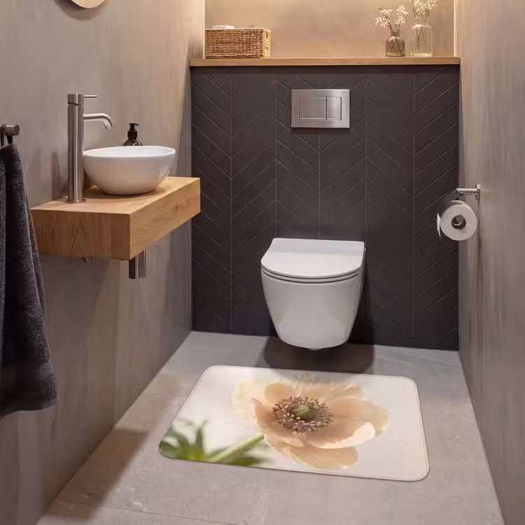 Wc Mat - Bloem - Minimalistisch - Groen — 2