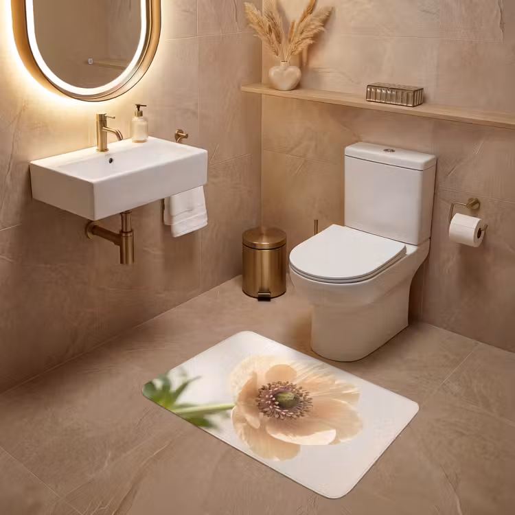 Wc Mat - Bloem - Minimalistisch - Groen — 4