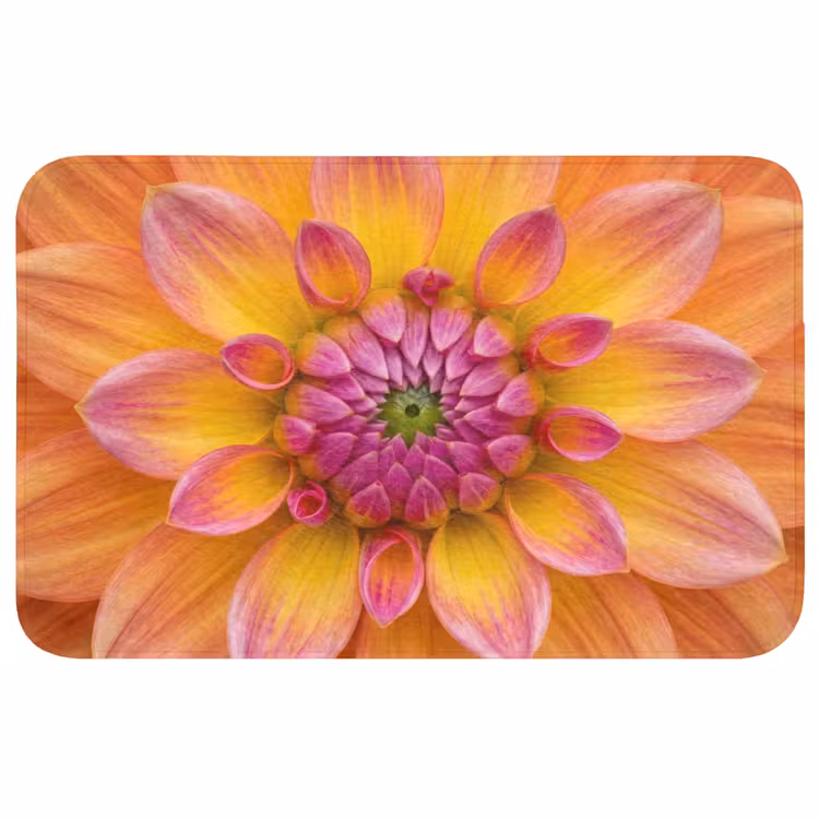Wc Mat - Dahlia - Bloem - Oranje — 1