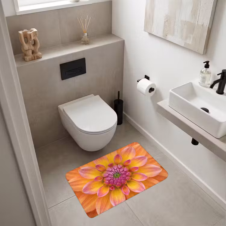 Wc Mat - Dahlia - Bloem - Oranje — 6