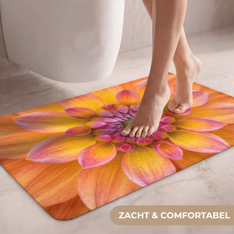 Wc Mat - Dahlia - Bloem - Oranje — 7