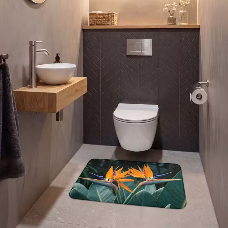 Wc Mat - Paradijsvogel - Bloem - Exotisch — 2