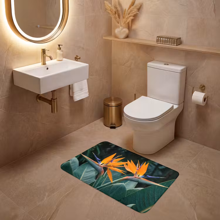 Wc Mat - Paradijsvogel - Bloem - Exotisch — 4