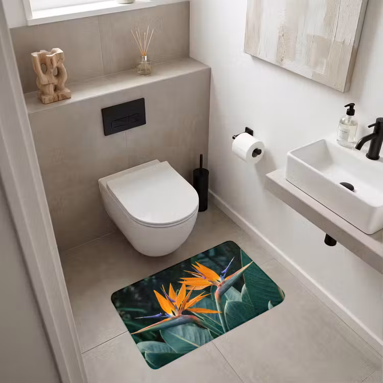 Wc Mat - Paradijsvogel - Bloem - Exotisch — 6