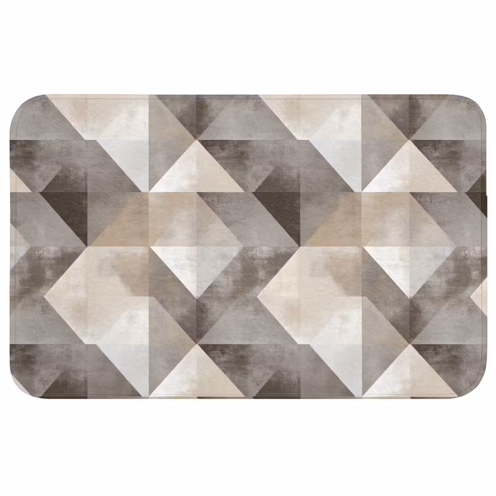 Wc Mat - Geometrisch - Motief - Aardetinten — 1