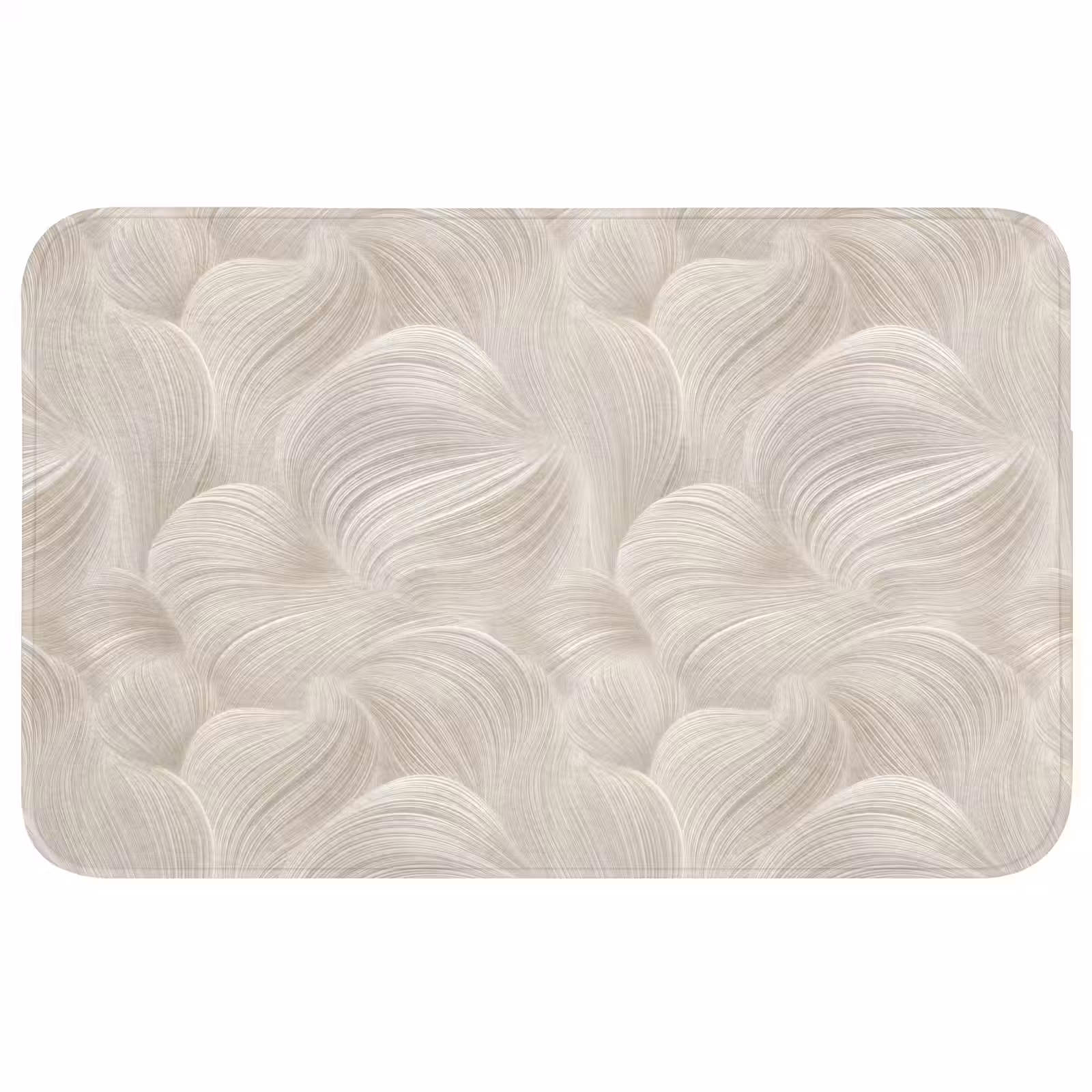 Wc Mat - Lijnen - Waaier - Beige — 1