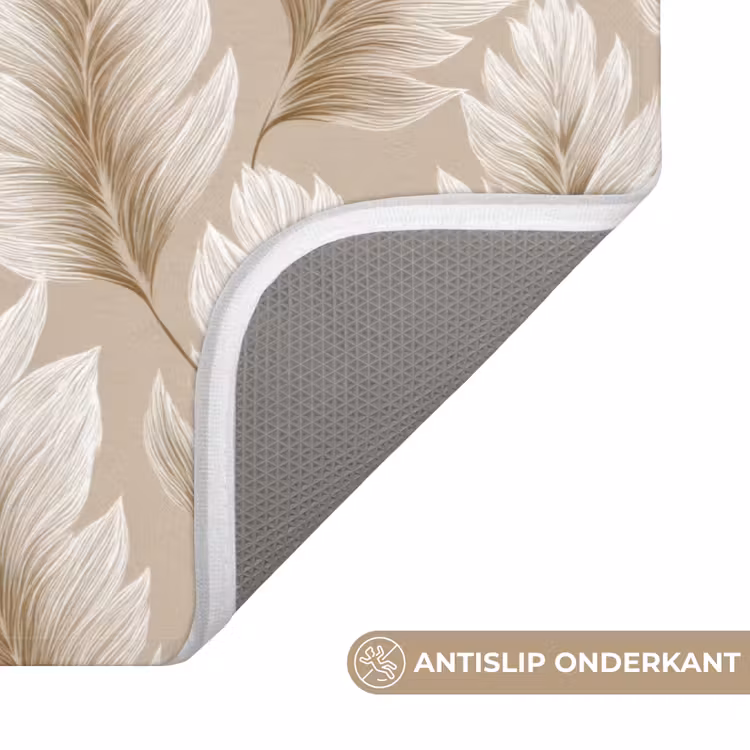 Wc Mat - Botanisch - Patroon - Beige — 3