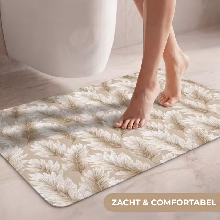 Wc Mat - Botanisch - Patroon - Beige — 7