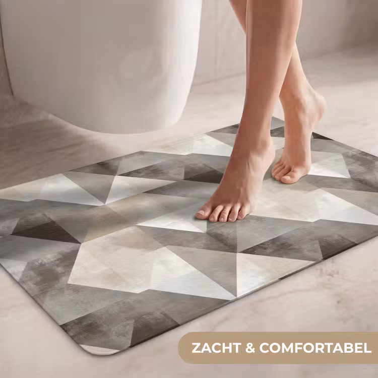 Wc Mat - Geometrisch - Motief - Aardetinten — 7